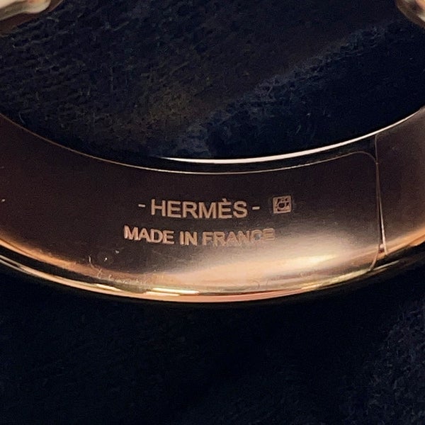 エルメス ピアス オランプ オンブレ/ピンクゴールド金具 リザードナチュラ HERMES アクセサリー