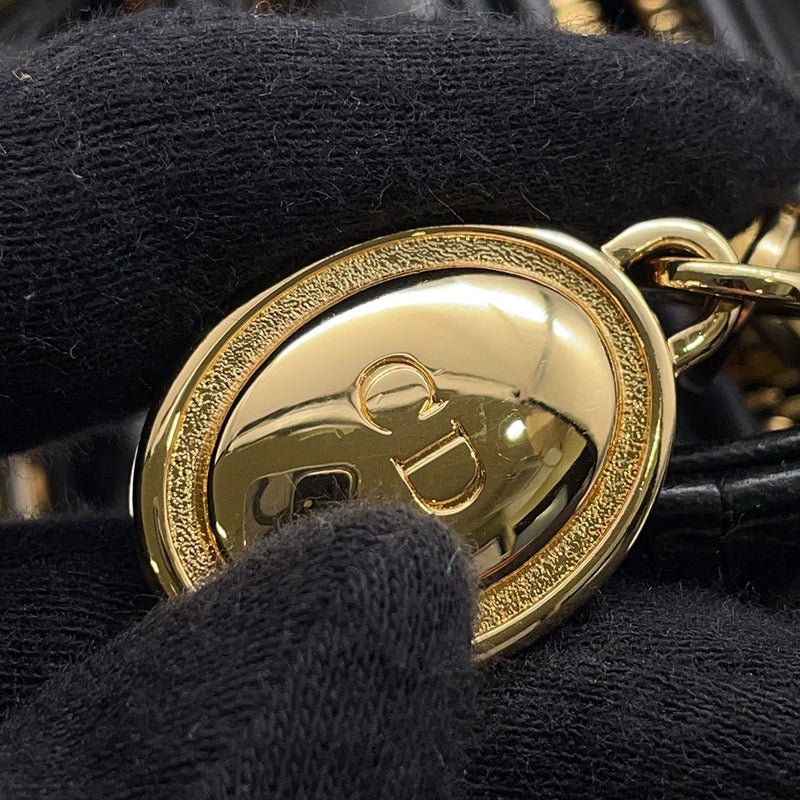 クリスチャン・ディオール ハンドバッグ レディディオール カナージュ CAL44550 ミディアム Christian Dior バッグ 2wayショルダーバッグ 黒