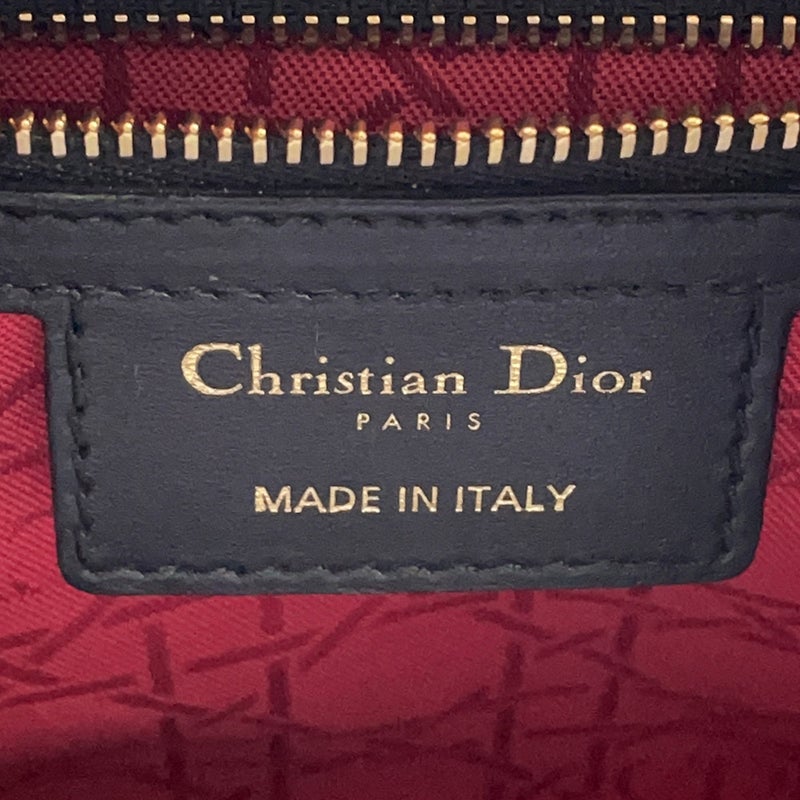 クリスチャン・ディオール ハンドバッグ レディディオール カナージュ CAL44550 ミディアム Christian Dior バッグ 2wayショルダーバッグ 黒