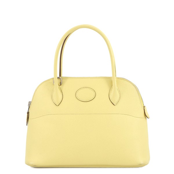 エルメス ハンドバッグ ボリード27 ジョーヌプッサン/シルバー金具 エプソン □R刻印 ２wayショルダー