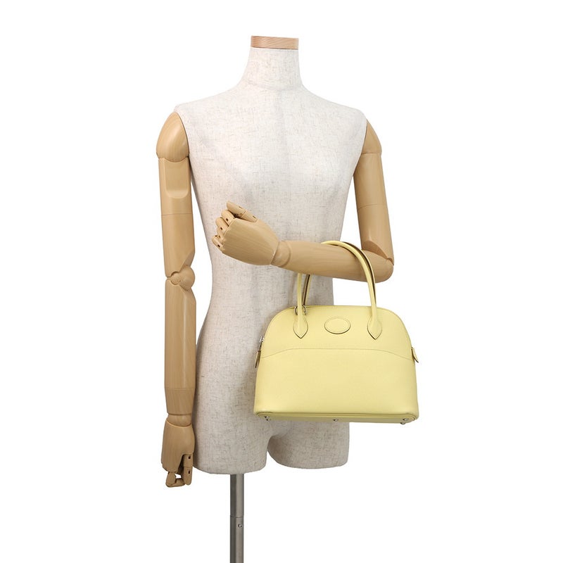 エルメス ハンドバッグ ボリード27 ジョーヌプッサン/シルバー金具 エプソン □R刻印 ２wayショルダー