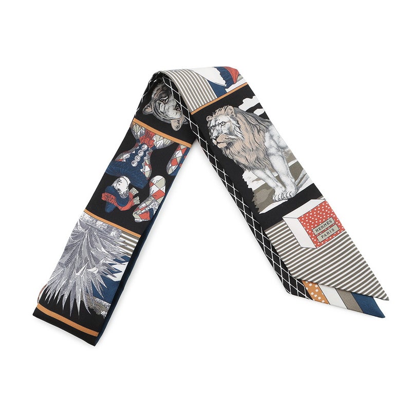 エルメス スカーフ ツイリー グラン・テアトル・ヌーヴォー Grand Theatre Nouveau HERMES シルク 2022年春夏 黒