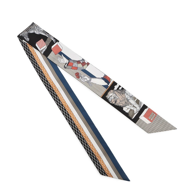 エルメス スカーフ ツイリー グラン・テアトル・ヌーヴォー Grand Theatre Nouveau HERMES シルク 2022年春夏 黒