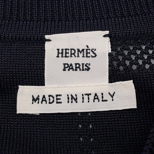 エルメス ニット ツイルレーヌ 無秩序 フィネス シルク レディースサイズ40 HERMES トップス 黒