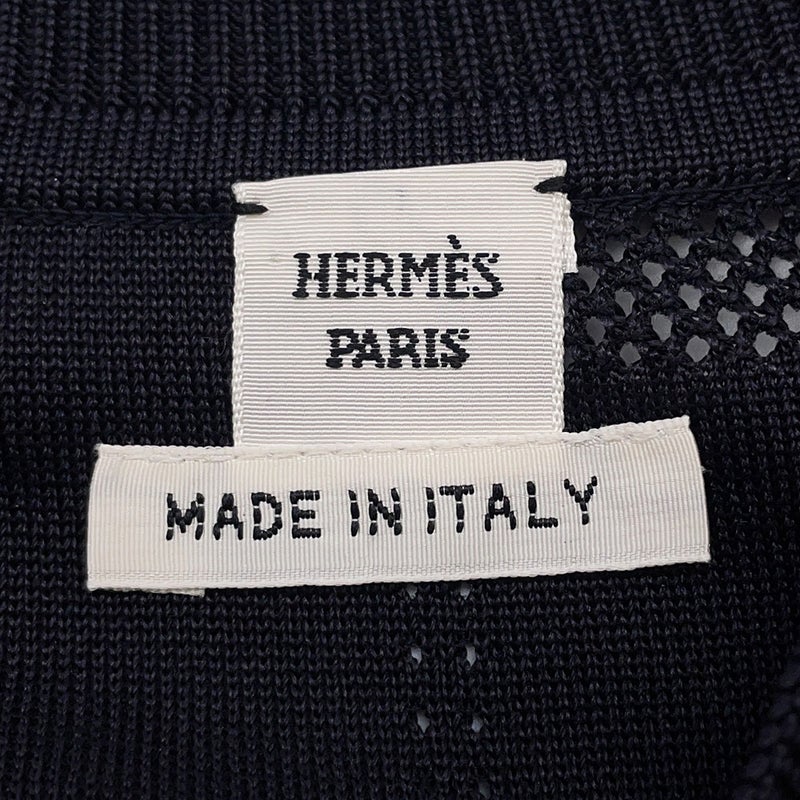 エルメス ニット ツイルレーヌ 無秩序 フィネス シルク レディースサイズ40 HERMES トップス 黒