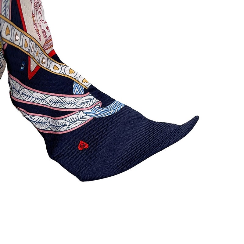 エルメス スカーフ ツイリー ビジュー・ピケ ハートのクイーン Dame de Coeur HERMES シルクツイル 2022年秋冬 黒