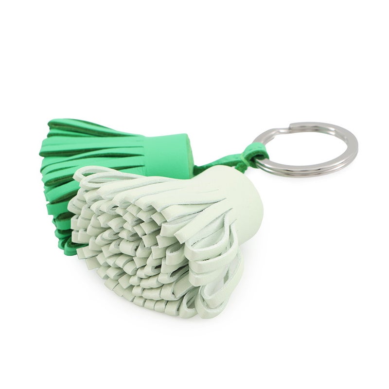 エルメス キーホルダー カルメン ウノドス ヴェールフィズ/ヴェールコミック/シルバー金具 ラムスキン HERMES チャーム