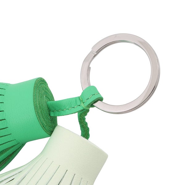 エルメス キーホルダー カルメン ウノドス ヴェールフィズ/ヴェールコミック/シルバー金具 ラムスキン HERMES チャーム