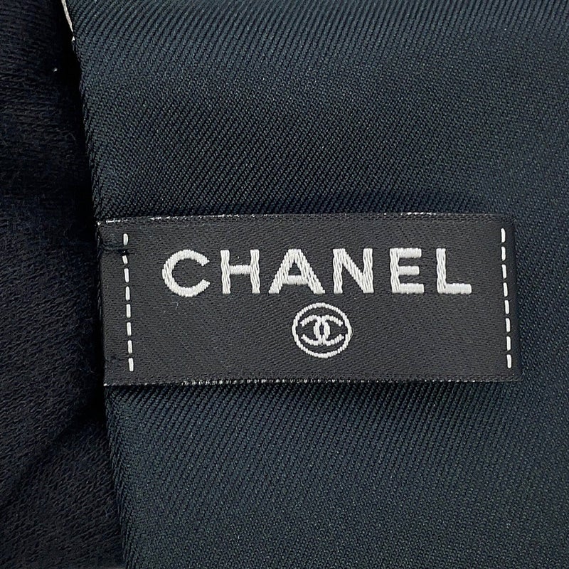 シャネル スカーフ ココマーク シルク CHANEL 白 黒