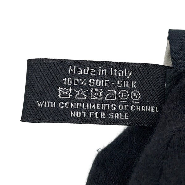 シャネル スカーフ ココマーク シルク CHANEL 白 黒