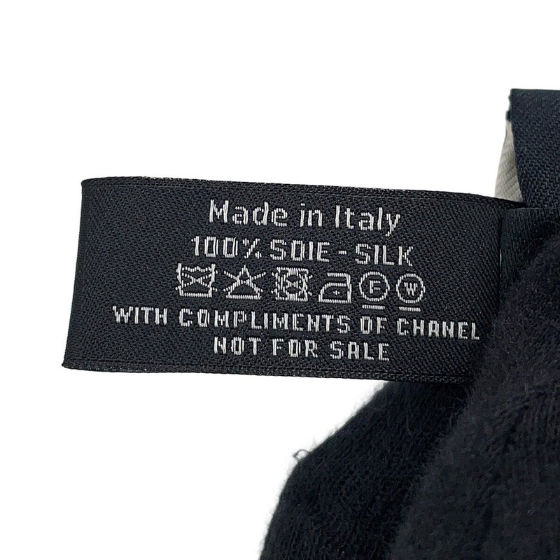 シャネル スカーフ ココマーク シルク CHANEL 白 黒