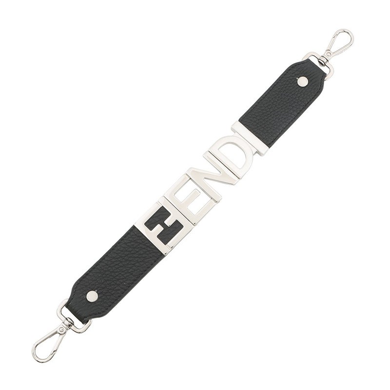 フェンディ ショルダーストラップ ストラップユー ハンドバッグ用 レザー 8AV483 FENDI 黒