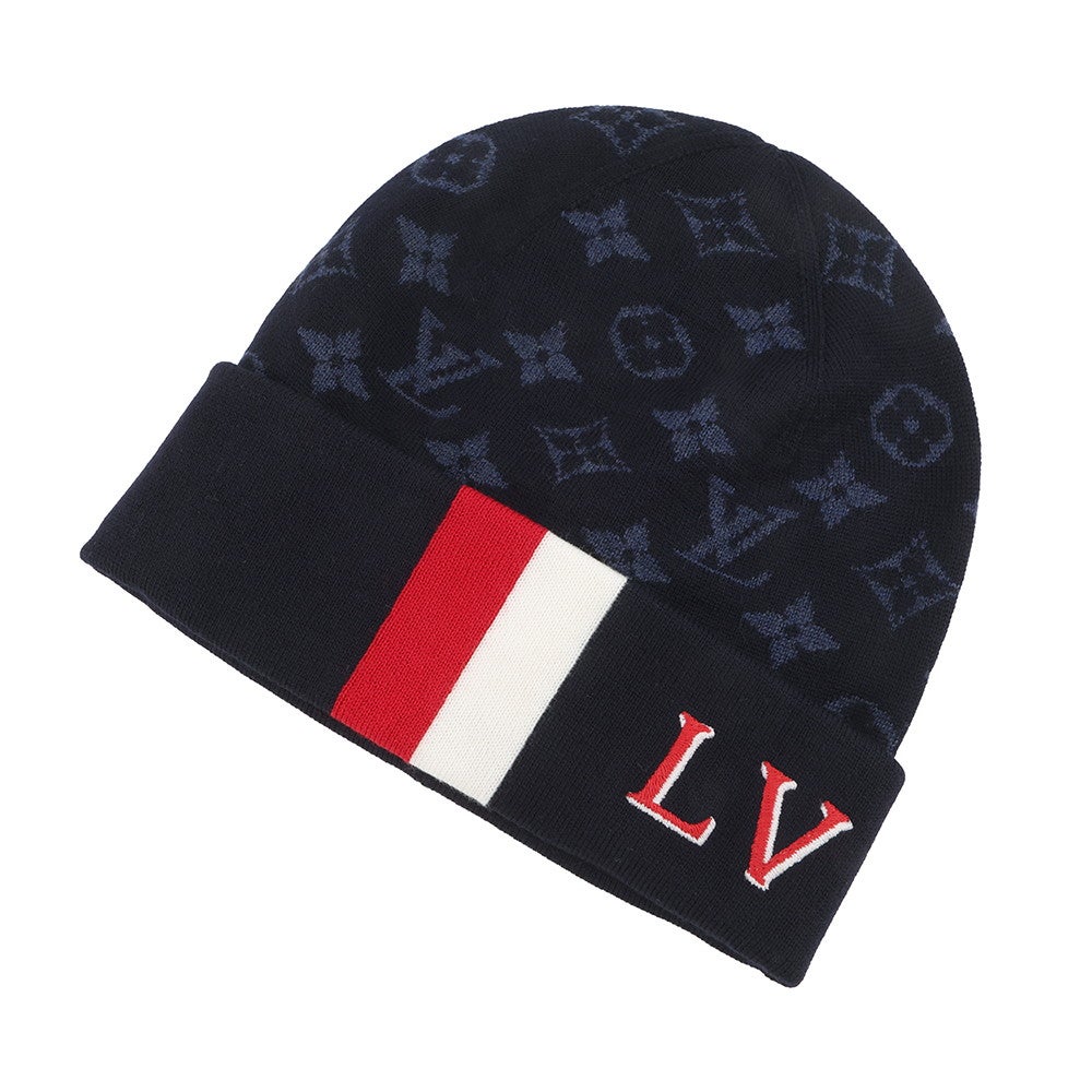 ルイヴィトン ニット帽 ボネ・LV バーシティ モノグラム ウール100