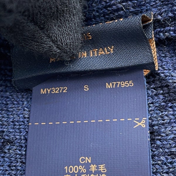 ルイヴィトン ニット帽 ボネ・LV バーシティ モノグラム ウール100% サイズS M77955 LOUIS VUITTON ヴィトン 帽子