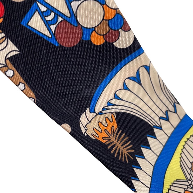 エルメス スカーフ ツイリー ラ パティスリー フランセーズ チャーム HERMES シルク 2023秋冬 ツイリー創立20周年 黒