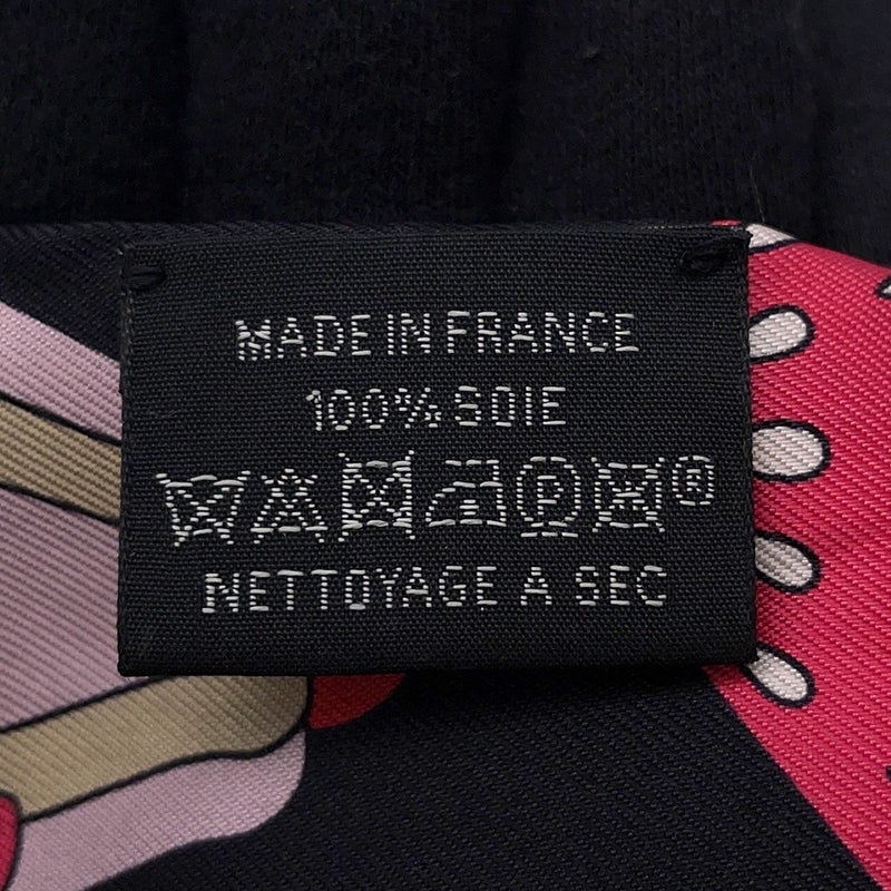 エルメス スカーフ ツイリー ラ パティスリー フランセーズ チャーム HERMES シルク 2023秋冬 ツイリー創立20周年 黒