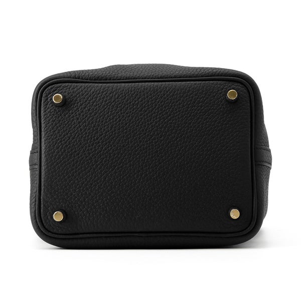 エルメス ハンドバッグ ピコタンロックPM タッチ ブラック/ゴールド金具 トリヨンクレマンス/アリゲーターマット Y刻印 黒