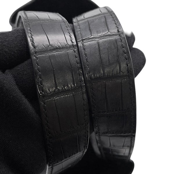 エルメス ハンドバッグ ピコタンロックPM タッチ ブラック/ゴールド金具 トリヨンクレマンス/アリゲーターマット Y刻印 黒