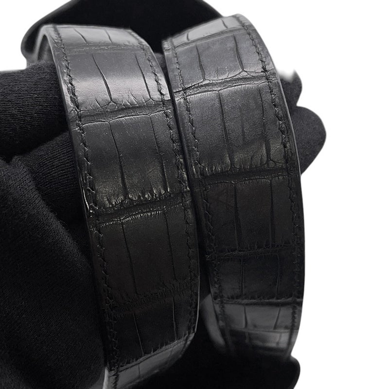 エルメス ハンドバッグ ピコタンロックPM タッチ ブラック/ゴールド金具 トリヨンクレマンス/アリゲーターマット Y刻印 黒