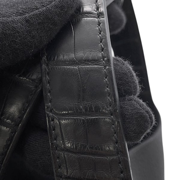 エルメス ハンドバッグ ピコタンロックPM タッチ ブラック/ゴールド金具 トリヨンクレマンス/アリゲーターマット Y刻印 黒