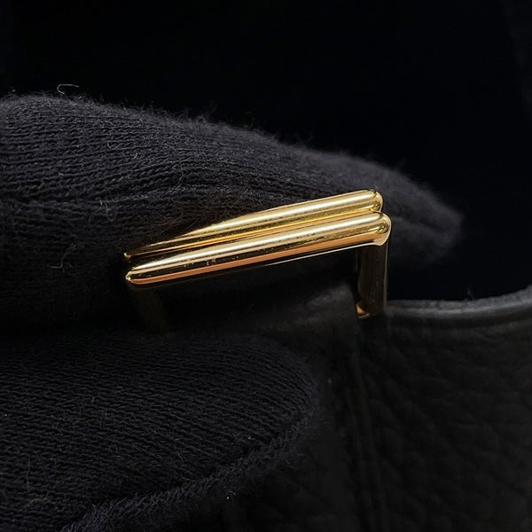 エルメス ハンドバッグ ピコタンロックPM タッチ ブラック/ゴールド金具 トリヨンクレマンス/アリゲーターマット Y刻印 黒