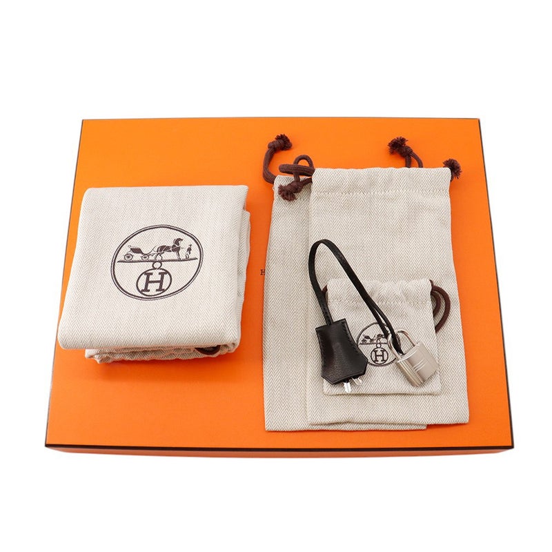 エルメス ケリーメッセンジャーPM ブラック/シルバー金具 エバーグレイン K刻印 HERMES メンズ 黒