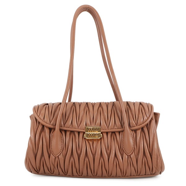 ミュウミュウ ショルダーバッグ マテラッセ レザー 5BD265 Miu Miu ブラウン