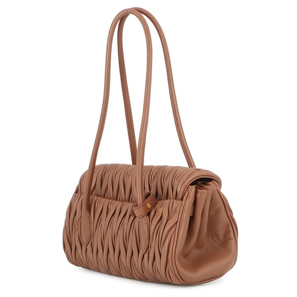 ミュウミュウ ショルダーバッグ マテラッセ レザー 5BD265 Miu Miu ブラウン