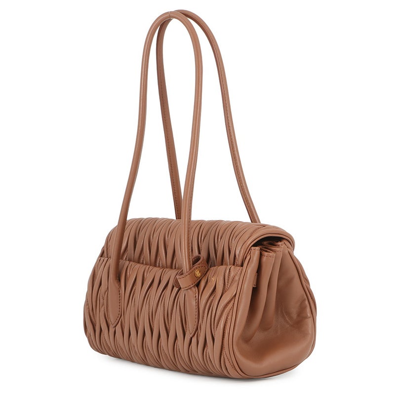 ミュウミュウ ショルダーバッグ マテラッセ レザー 5BD265 Miu Miu ブラウン