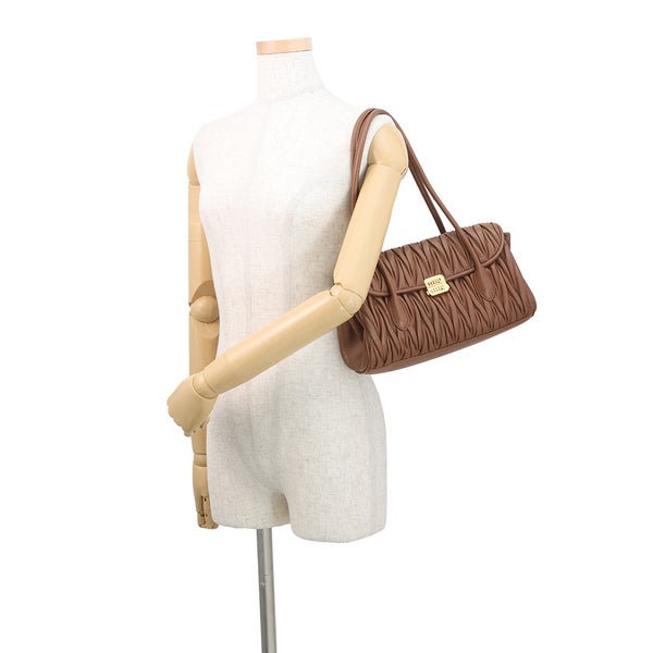 ミュウミュウ ショルダーバッグ マテラッセ レザー 5BD265 Miu Miu ブラウン