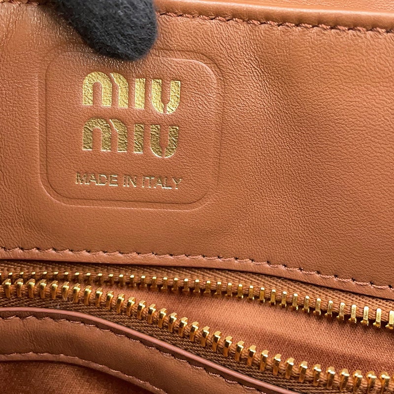 ミュウミュウ ショルダーバッグ マテラッセ レザー 5BD265 Miu Miu ブラウン