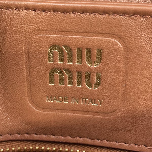 ミュウミュウ ショルダーバッグ マテラッセ レザー 5BD265 Miu Miu ブラウン