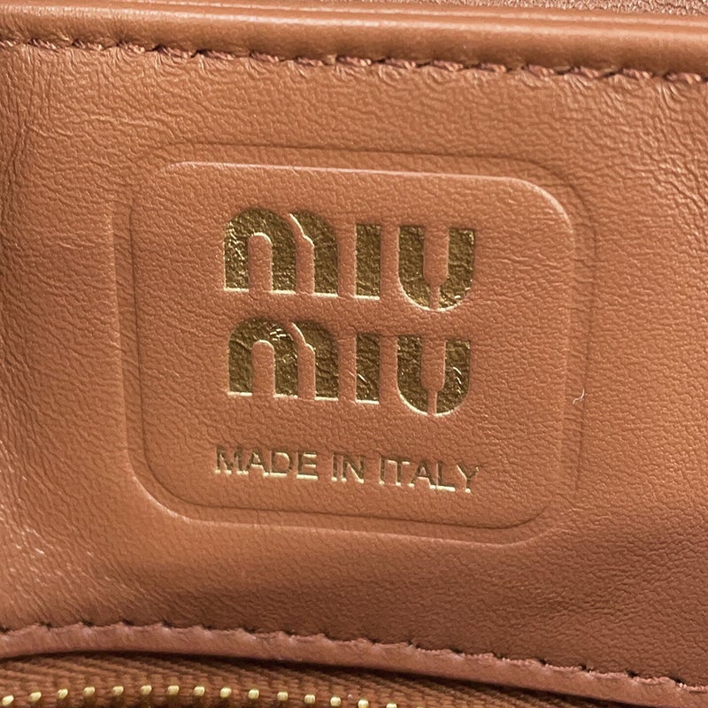 ミュウミュウ ショルダーバッグ マテラッセ レザー 5BD265 Miu Miu ブラウン