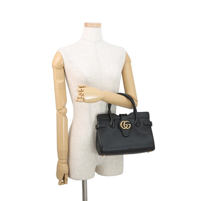 グッチ ハンドバッグ GG レザー 658450 GUCCI 2wayショルダーバッグ 黒