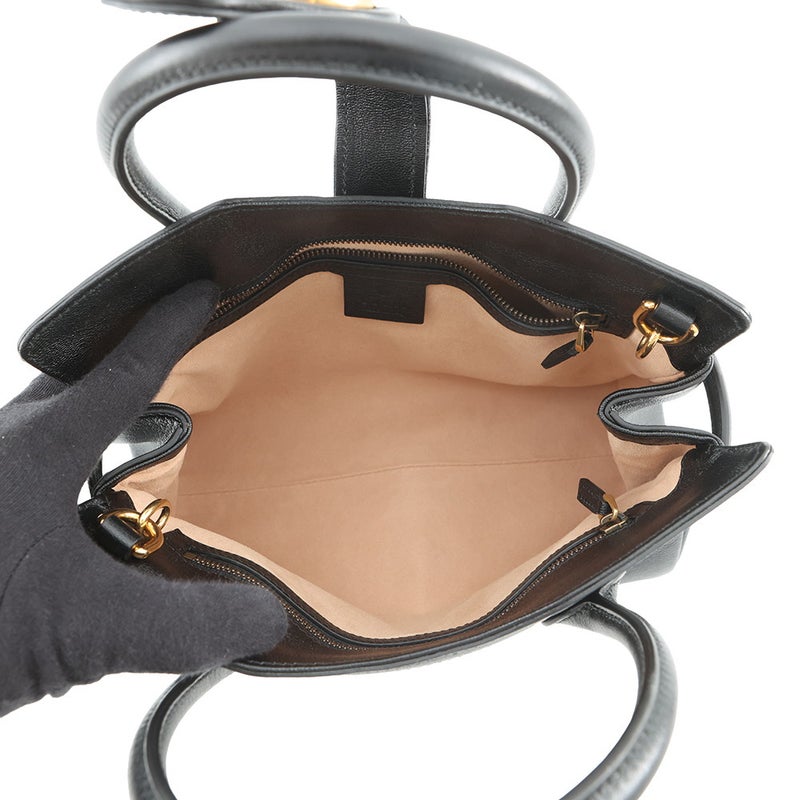 グッチ ハンドバッグ GG レザー 658450 GUCCI 2wayショルダーバッグ 黒