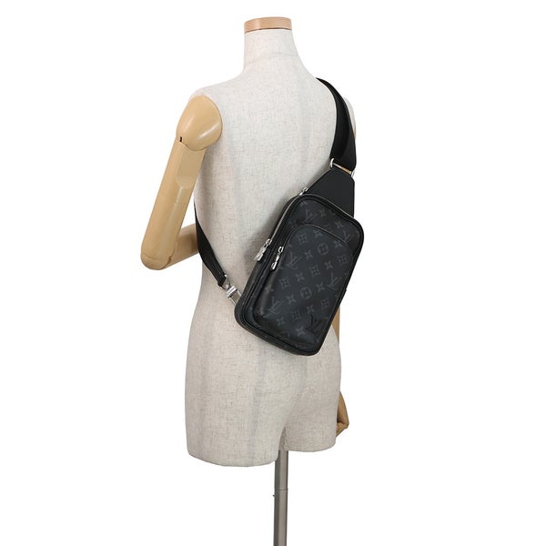 ルイヴィトン ボディバッグ モノグラム・エクリプス アヴェニュー・スリングバッグPM M47137 ブラック 黒