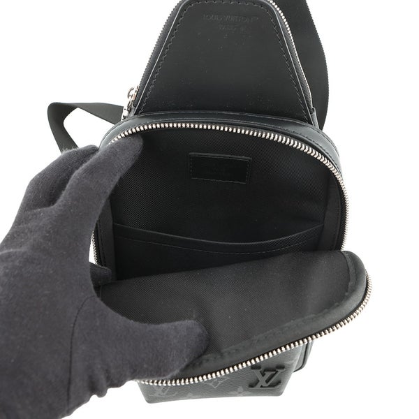 ルイヴィトン ボディバッグ モノグラム・エクリプス アヴェニュー・スリングバッグPM M47137 ブラック 黒