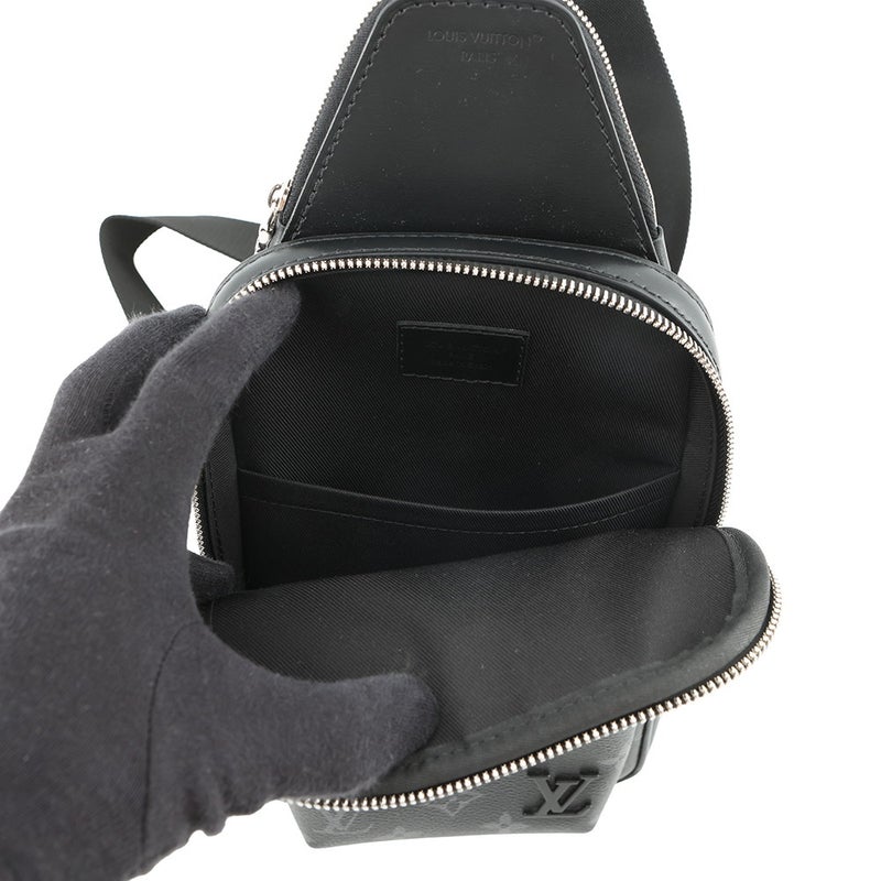 ルイヴィトン ボディバッグ モノグラム・エクリプス アヴェニュー・スリングバッグPM M47137 ブラック 黒