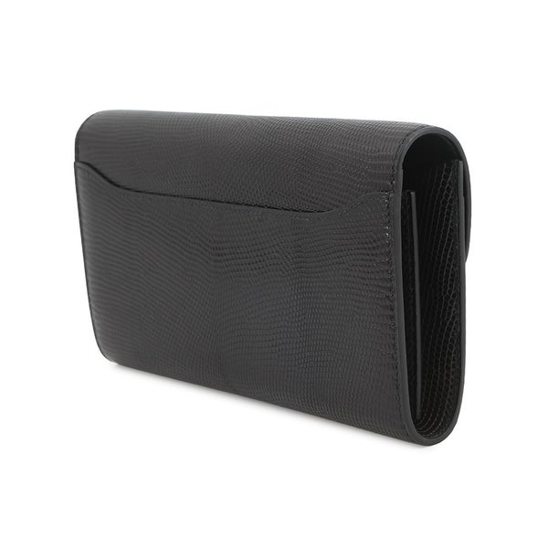 エルメス 長財布 コンスタンス トゥーゴー ロング ブラック/ゴールド金具 リザードシャイン U刻印 財布 黒