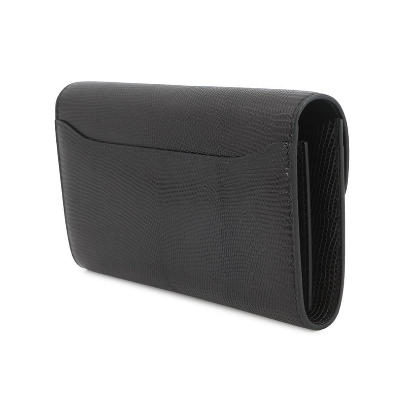 エルメス 長財布 コンスタンス トゥーゴー ロング ブラック/ゴールド金具 リザードシャイン U刻印 財布 黒