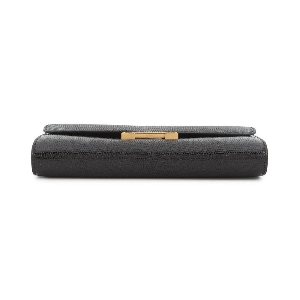 エルメス 長財布 コンスタンス トゥーゴー ロング ブラック/ゴールド金具 リザードシャイン U刻印 財布 黒 エルメス 長財布 コンスタンス トゥーゴー ロング ブラック/ゴールド