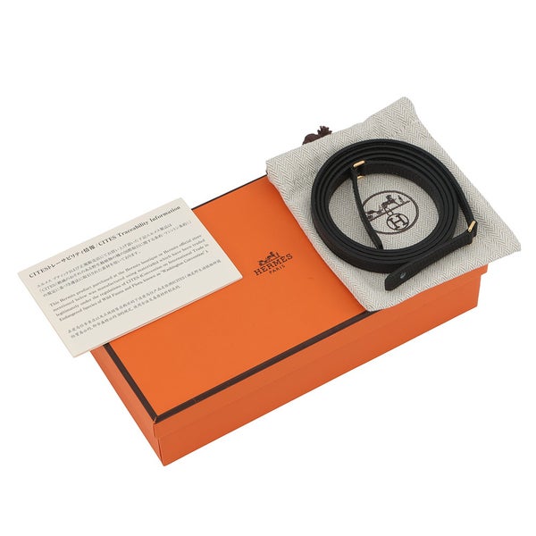 エルメス 長財布 コンスタンス トゥーゴー ロング ブラック/ゴールド金具 リザードシャイン U刻印 財布 黒