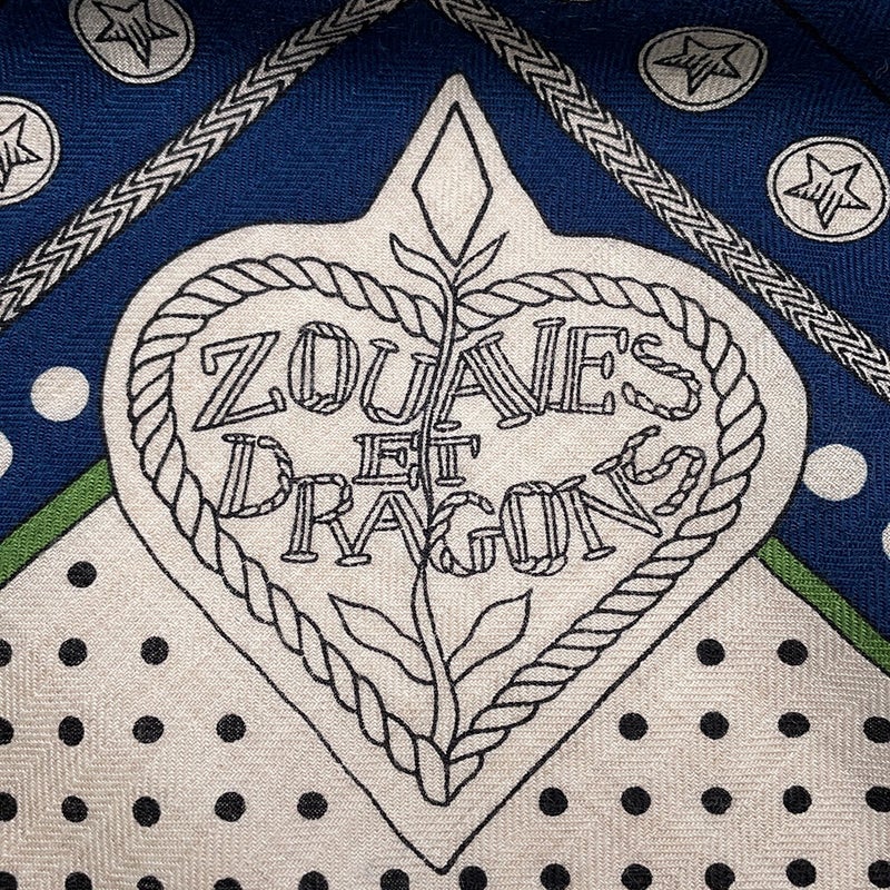 エルメス ストール カレ140 カレジェアン ズアヴとドラゴン・バンダナ Zouaves et Dragons Bandana HERMES 2023年秋冬