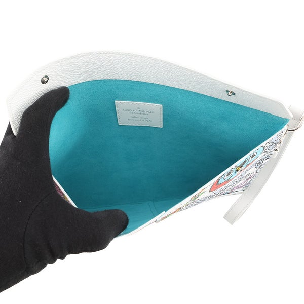 ルイヴィトン クラッチバッグ モノグラム･コミック トリオ・アンヴェロップ M82014 2023春夏メンズ･コレクション 白