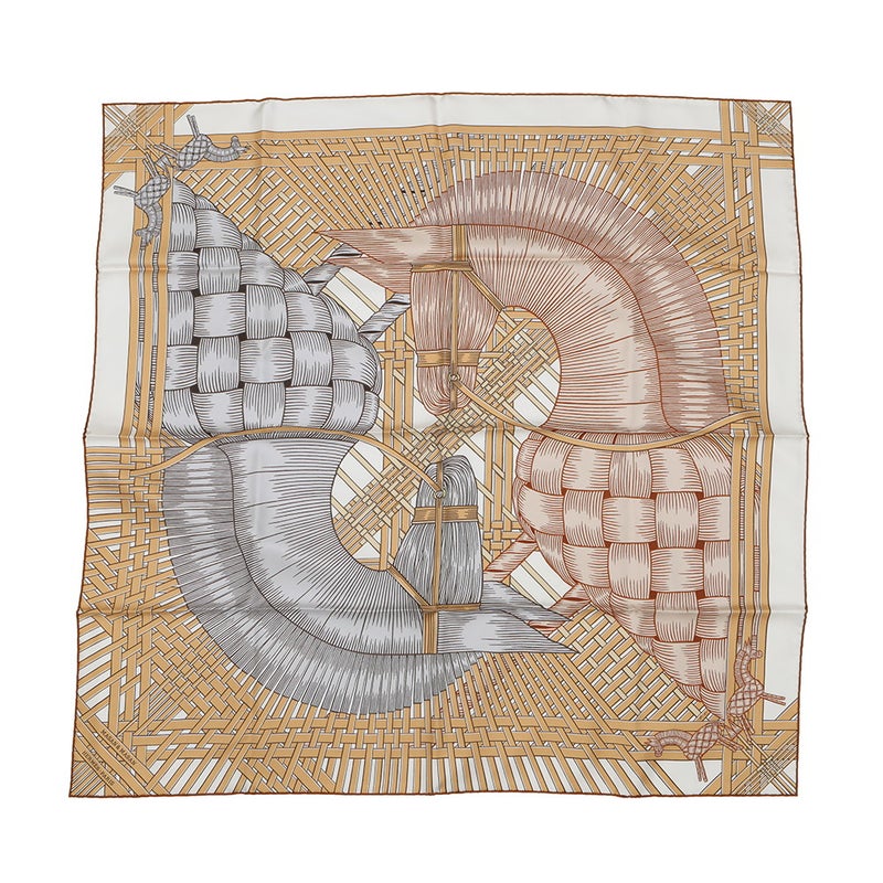 エルメス スカーフ カレ90 マサン マサン MASAN&MASAN HERMES シルクスカーフ 2021年秋冬