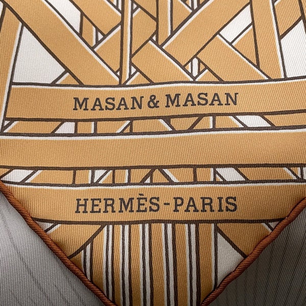 エルメス スカーフ カレ90 マサン マサン MASAN&MASAN HERMES シルクスカーフ 2021年秋冬