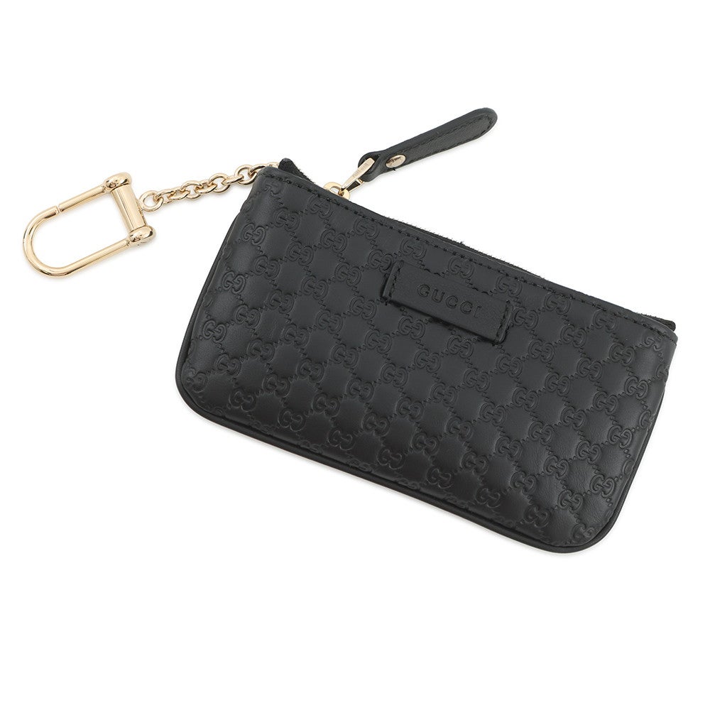 グッチ　ケース　グッチシマ　レザー　ブラック グッチ キーケース マイクログッチシマ レザー 544248 GUCCI コイン