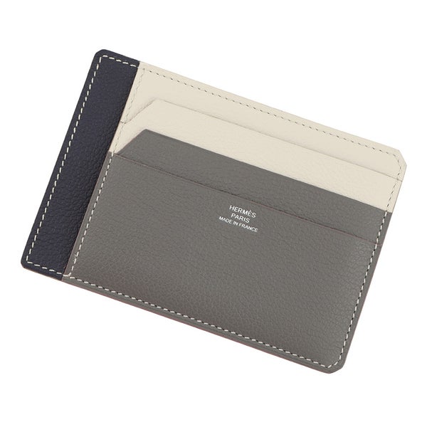 エルメス カードケース シティ 8CC グリメイヤー/べトン/ブルーニュイ エバーカラー U刻印