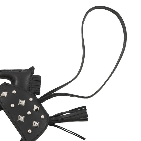 エルメス バッグチャーム ロデオPM ロベオ ロック ブラック/シルバー金具 ラムスキン K刻印  HERMES チャーム 黒