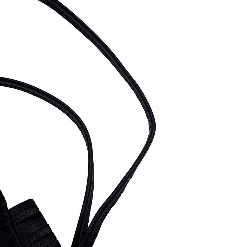 エルメス バッグチャーム ロデオPM ロベオ ロック ブラック/シルバー金具 ラムスキン K刻印  HERMES チャーム 黒